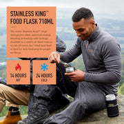 Thermos Stainless King Copper Food Flask (710ml) 14h Hot | 24h Cold | Thermal vacuum insulated stainless steel metal hot food container with lid for soup, meal prep, work packed lunch, camping