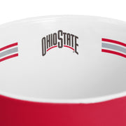 Logo Brands NCAA Ohio State Buckeyes 15oz Stripe Mug - Team Logo, Inside Print, Standard Handle, Microwave & Dishwasher Safe