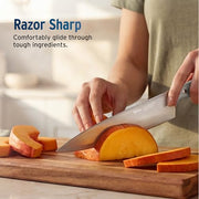 Ninja StaySharp 13-Piece Knife Block Set, Stone Gold NK32013EUUKSD1 | Rust-Resistant German Stainless Steel, Includes Kitchen and Herb Scissors and Removable Knife Sharpener.