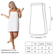 Turkish Linen Women’s Waffle Spa Body Wrap with Adjustable Closure