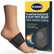 Dr. Scholl's Plantar Fasciitis & Achy Feet Relief Arch Support Sleeve | Unisex cushioned arch supports for plantar fasciitis relief and foot support with foam pad insert, for all-day wear, 1 Pair