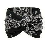 Printed cross yoga headband